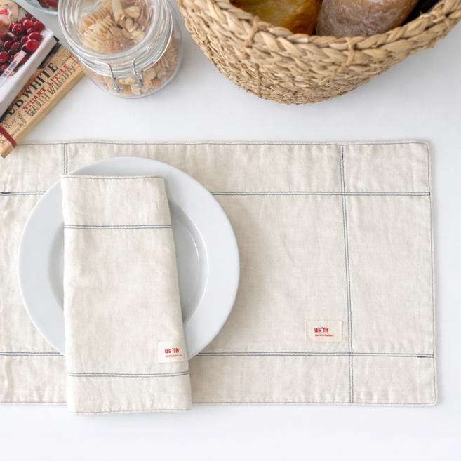 어쓰쓰 세탁되어 바로 사용하는 무형광 3겹 소창행주, 1개