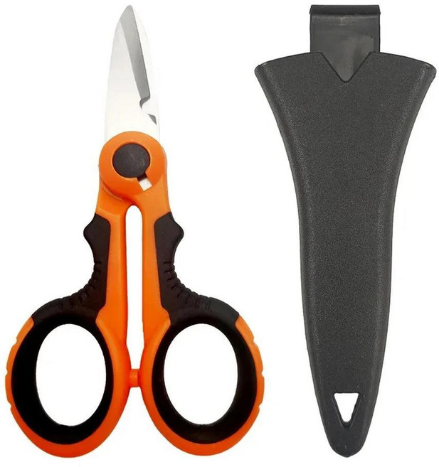 고강 전기 가위 직물 종이 케이블용 와이어 절단 도구 스트리핑, Orange Set, 15cm, 1개