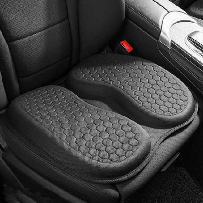 [LxU] 자동차용 부드러운 젤 실리콘 쿨링 방석, 1개, 블랙