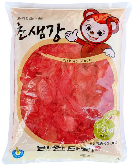 반찬단지 생강절임 초생강 (적색), 4개, 1.3kg