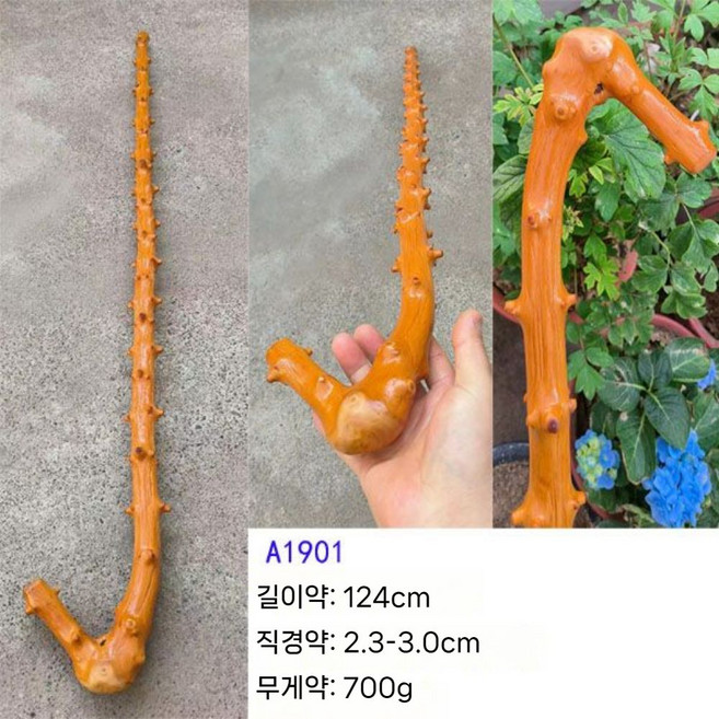 명아주 지팡이 일자형 어르신 걷기 보조 원목 스틱, 1)A1901 길이약124cm 중량약700g, 1개