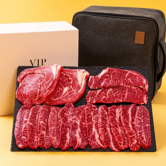 농부들의수확 서 진님 생산/고급지함포장 투쁠 1++등급 명품 한우 구이 선물세트 6호 등심/등심/채끝/부채/부채or업진 총 1kg, 1-2일내 순차발송, 1