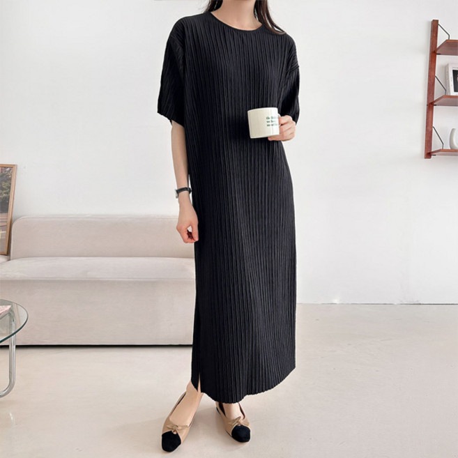 마이쏭 여성 빅사이즈 루즈핏 여름원피스 서플플리츠롱원피스