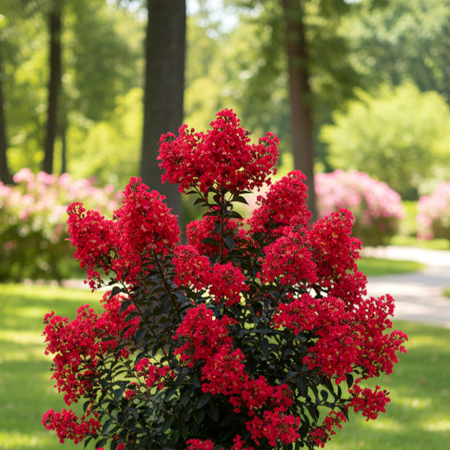 목하원예조경 무야 왜성 백일홍나무 삽목 2년생 묘목 미니 배롱나무 여름꽃 목백일홍 개화주 정원조경수