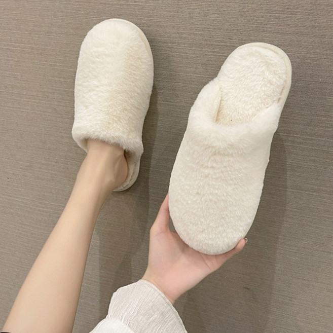 OSON 소프트 페이크퍼 털 슬리퍼 거실화 실내화 털신발 겨울 사무실 신발