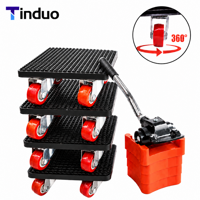 tinduo 가구이동바퀴세트 무거운가구이동 만능지렛대 가구운반 공구 세트, 1세트