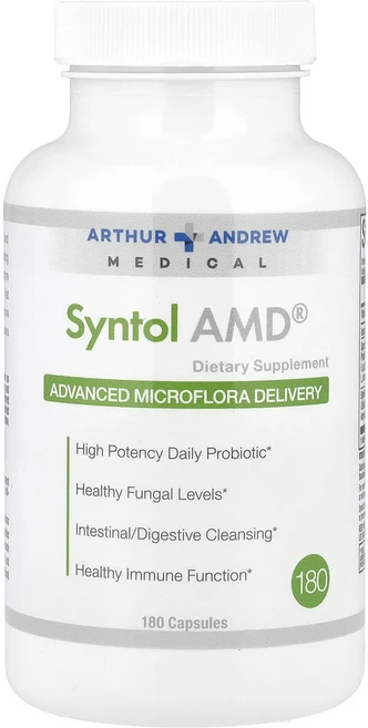 Arthur Andrew Medical Syntol AMD 향상된 마이크로플로라 전달 500mg 캡슐 180정, ArthurAndrewMedicalSyntolAMD향상, 1개 - 쿠팡