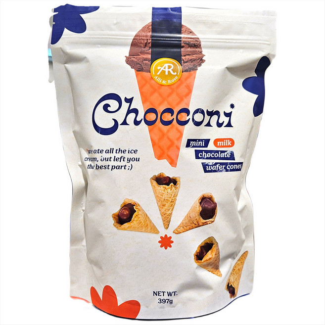 초코 와퍼콘 미니 간식, 1개, 397g