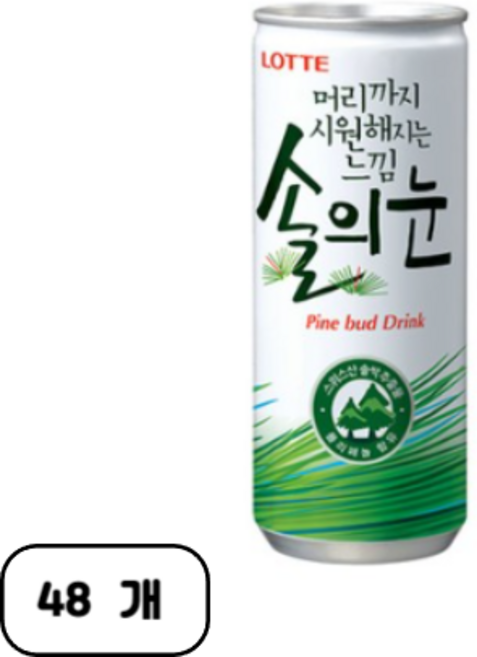 롯데 솔의눈 음료, 240ml, 48개