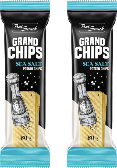 발스낵 그랜드 감자칩 씨쏠트, 60g, 2개