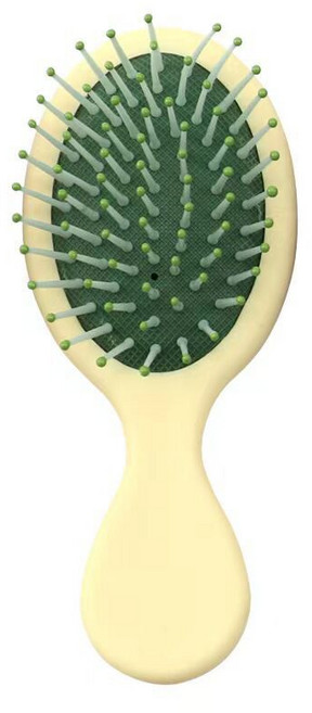 마카롱 컬러 에어쿠션 빗 귀여운 휴대용 헤어 브러쉬, 1개, 노란색