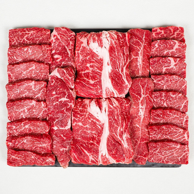 [신선진공] 국내산 1등급 소고기 구이용 모듬 세트 (참소스+핑크솔트 증정), 안심세트, 600g, 1개