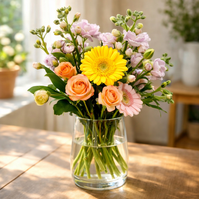 꽃돌이네 싱싱한 제철 생화 택배 꽃다발 생화꽃 경매 꽃배달싼곳 화훼농가돕기 정기배송, 1개