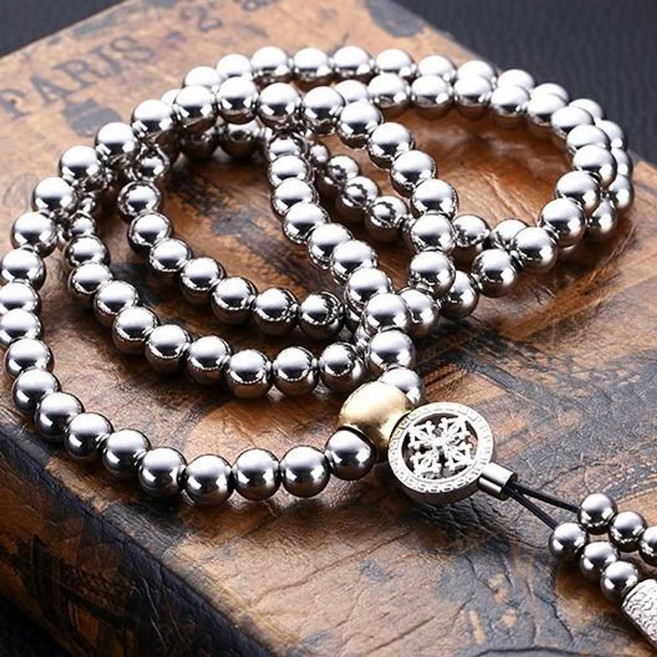 호신용 강철 채찍 목걸이 염주 구슬 호신용품 무기, 10mm-C타입(구리), 1개