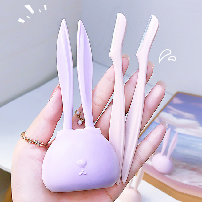 눈썹정리 미용 면도 제모 토끼눈썹칼 2개입 1세트 23CUTTER_EB, 핑크, 1개