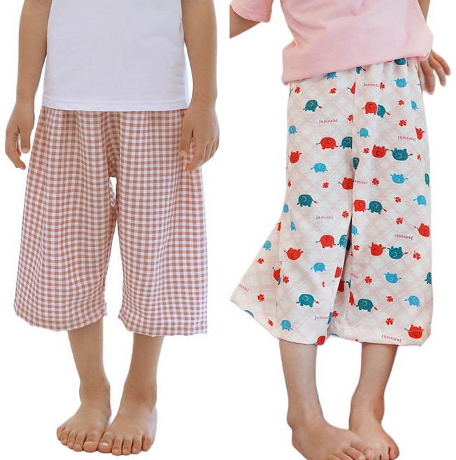캐리루시 아동 귀여운 크링클 파자마 잠옷 8부바지 2종세트