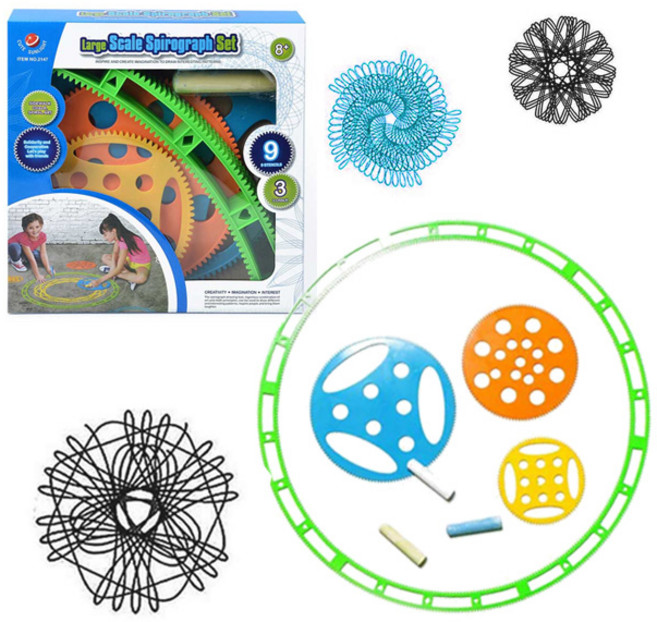 대형 매직 곡선자 기하 도형 그리기 놀이교육 창의력, 단품