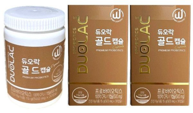 듀오락 골드 캡슐 프로바이오틱스 유산균 60정 2개월 593532
