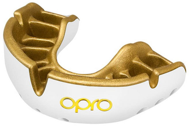 OPRO 골드 마우스피스 마우스가드 화이트, 1개