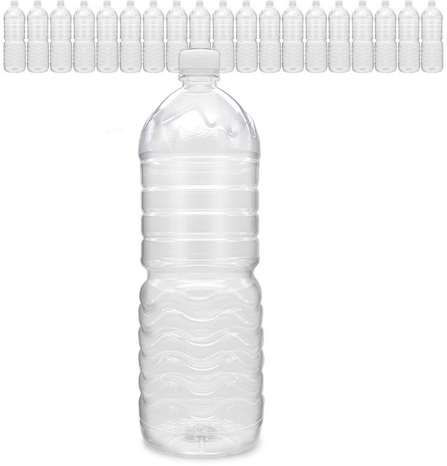 미르코리아 생수 공병 원형 기본캡, 2L, 20개
