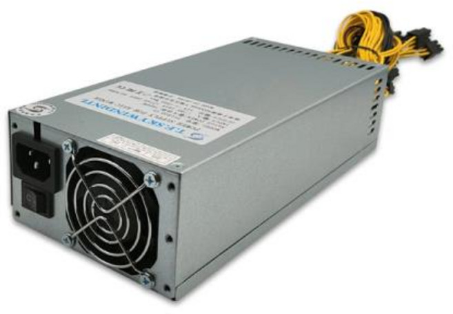 이더리움 CPU 암호화 채굴 장비용 PC 전원 공급 장치 Eth 마이닝용 1800W 비트코인 10*6 핀, 한개옵션1, 한개옵션0, 1개