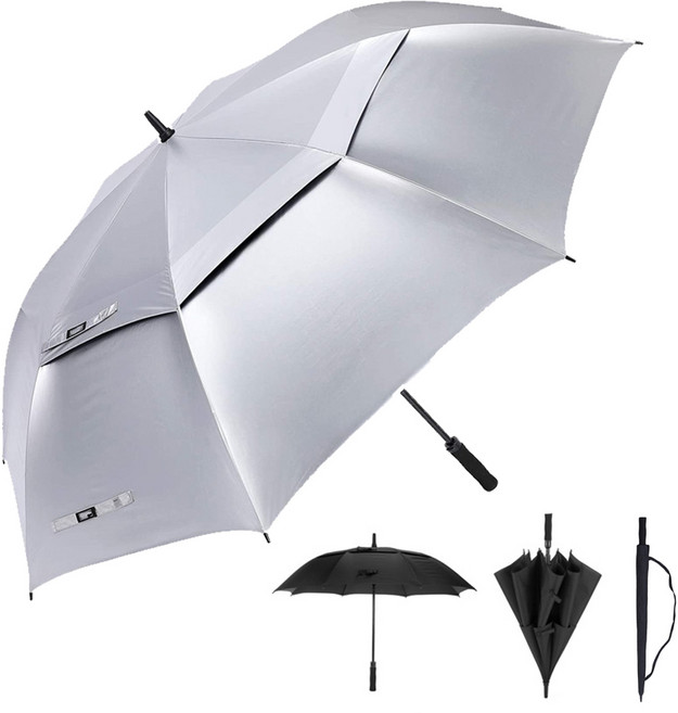 특대형 이중방풍 우산 UV차단 골프 의전용 자동 장우산 150cm
