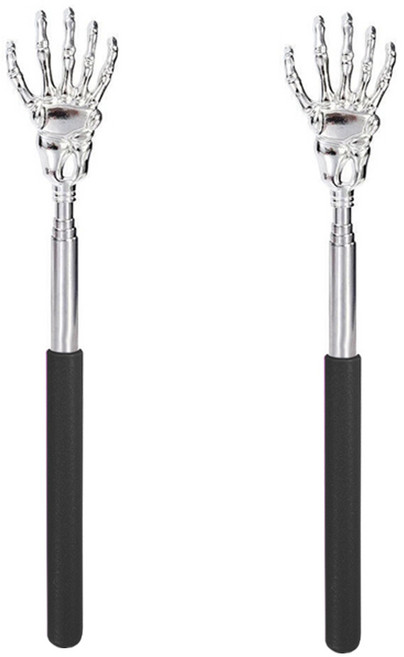 휴대용 4단 접이식 해골손 스텐 안테나 효자손 F타입, 06)블랙, 2개