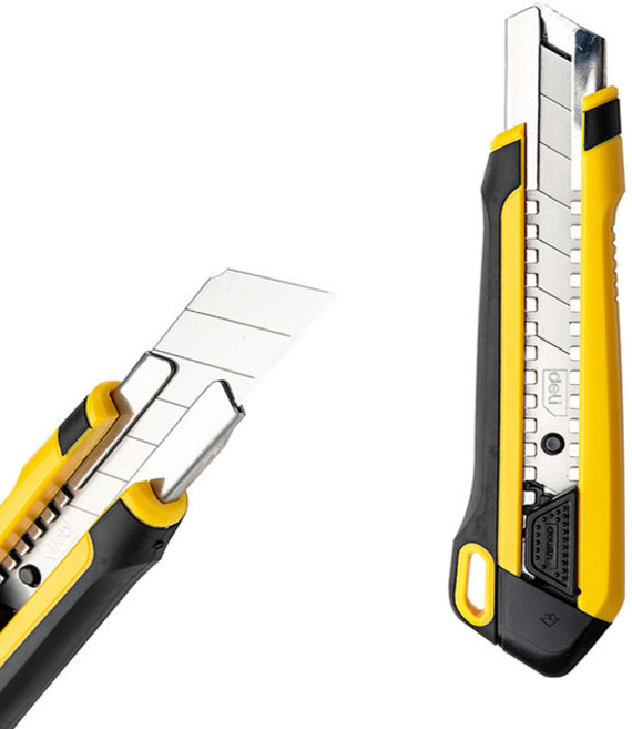 델리툴즈 대형 빅 오토락 커터칼 작업용 도배 장판 칼 25mm, 빅 커터칼_25mm (DL025), 1개