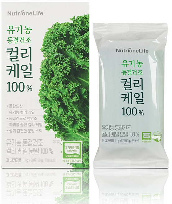 뉴트리원 유기농 컬리케일 동결건조 컬리케일 100% 분말스틱