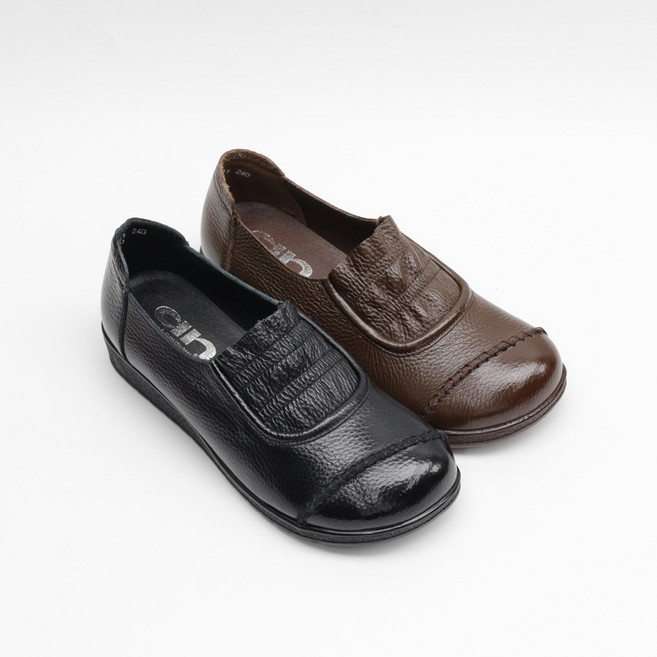 노점샵 여성로퍼 단화 플랫 효도신발 엄마 키높이 4cm 무지외반증