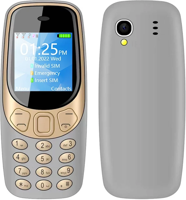 서보 Q3308Pro 3 SIM 카드 휴대 전화 블루투스 다이얼 매직 FM 레코더 1.33 인치 포켓 버튼, 02 gray