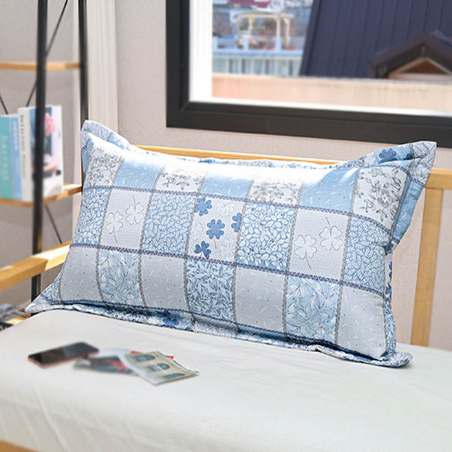 (커버+솜포함) 대형 등쿠션 등받이쿠션 110X60 사이즈, 110X60 등쿠션, 아이비, 블루 (솜포함)