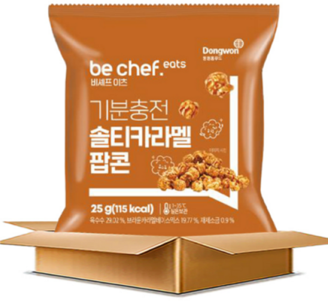 비셰프 이츠 기분충전 솔티카라멜 팝콘, 25g, 80개