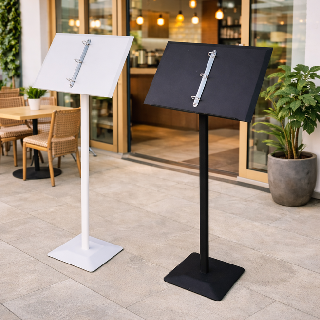 텔미픽미 야외 입구 메뉴판 거치대 메뉴 스탠드 가격표 안내판, 1개