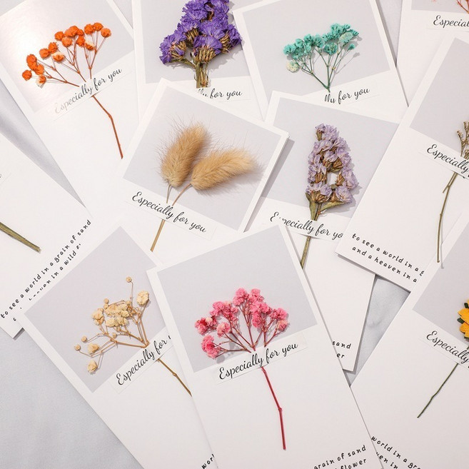 禮物店 迷你口袋見面小花束玫瑰 向日葵永生花 仿真花伴手禮盒 乾燥永生花 生日禮物 母親節 畢業花束, 乾燥花卡片隨機出