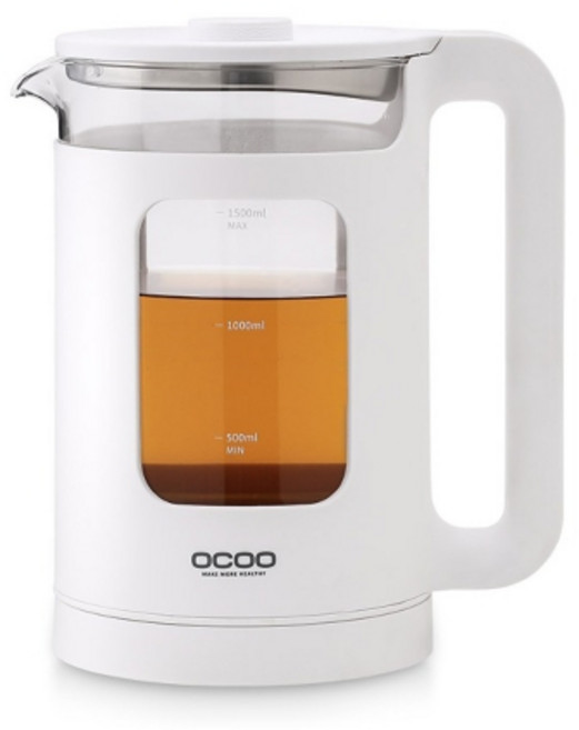 (오쿠) 변온 유리 전기포트 OCS-TP160G 화이트 (1개입), 개 (1개입)