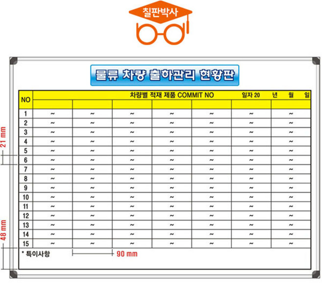 칠판박사 주차현황판 화이트보드, 주차현황판(소형)