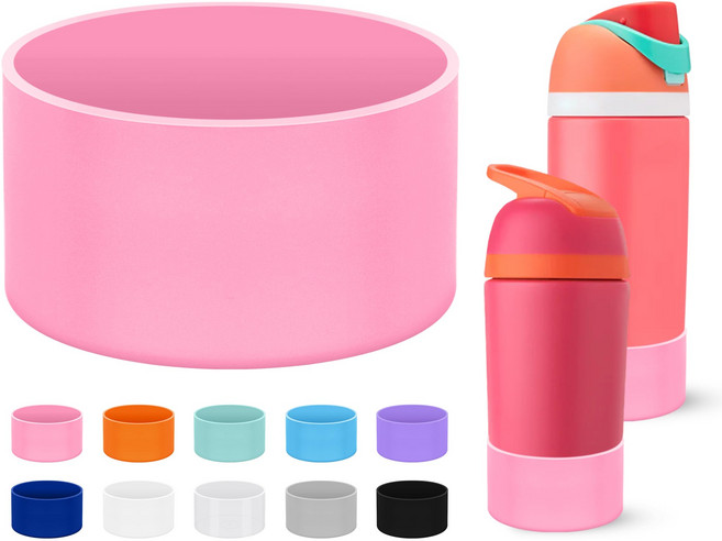 Owala Kids 물병 16/14 oz와 호환되는 실리콘 부츠 Owala Kids FreeSip용 미끄럼 방지 고무 바닥 보호 슬리, 02 E, 1개