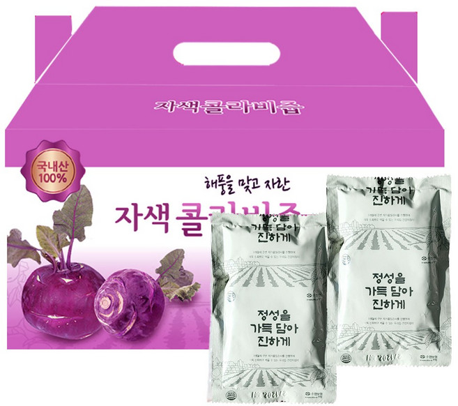 웰빙건강마을 전남신안 자색 콜라비즙 100ml, 50개