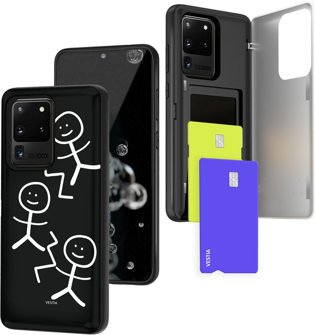 베스티아 갤럭시 애니멀 디자인 마그네틱 간편 카드수납 도어 범퍼케이스