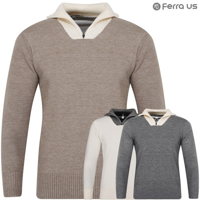 골프연습용품 골프용품 페라어스 남성 하프집업 방풍 니트 골프셔츠 CTW34R20 베스트