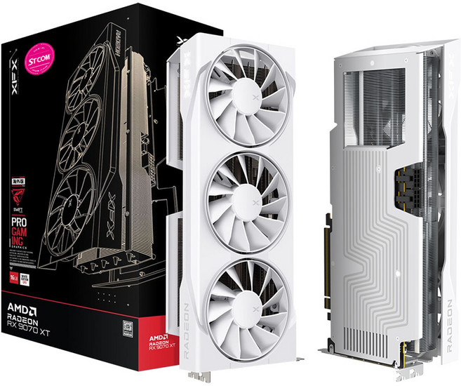 XFX 라데온 RX 9070 XT SWIFT WHITE D6 16GB AMD 그래픽카드