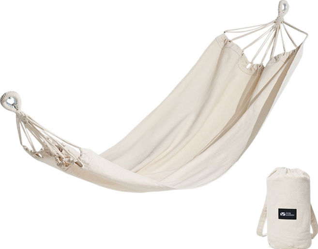 戶外露營吊床附收納袋/綁繩 加固耐用 單人雙人適用 兒童搖床, 象牙白, 象牙白