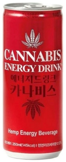 카나비스 에너지드링크 라즈베리 탄산음료, 3개입, 250ml