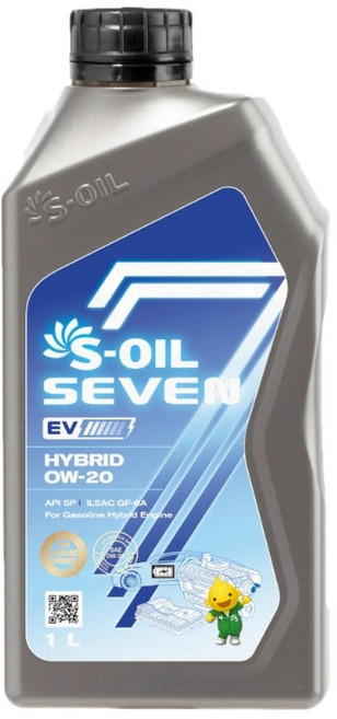 SOIL 에스오일 세븐 EV 하이브리드 엔진오일 0W20 1리터, 세븐 EV 하이브리드 0W-20_1L, 1개