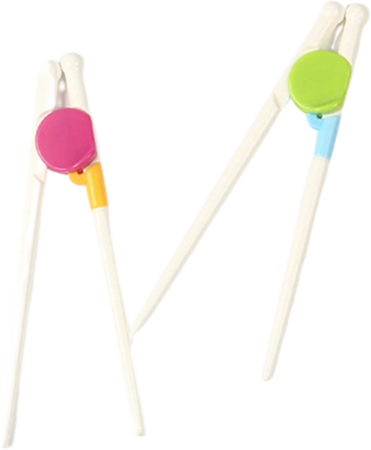 미니모 교정젓가락 3종 세트, 그린, 옐로우, 핑크, 1세트