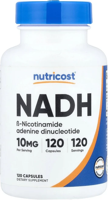 뉴트리코스트 Nutricost NADH 10 mg 120 Capsules, 1, 120정 - 쿠팡