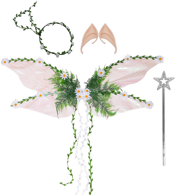 대형 천사 날개 세트/생일 파티 코스튬용/포토 소품 연출, 1개, 화이트