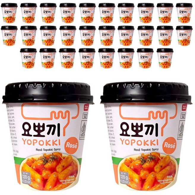 요뽀끼 할랄 로제 떡볶이, 30개, 120g
