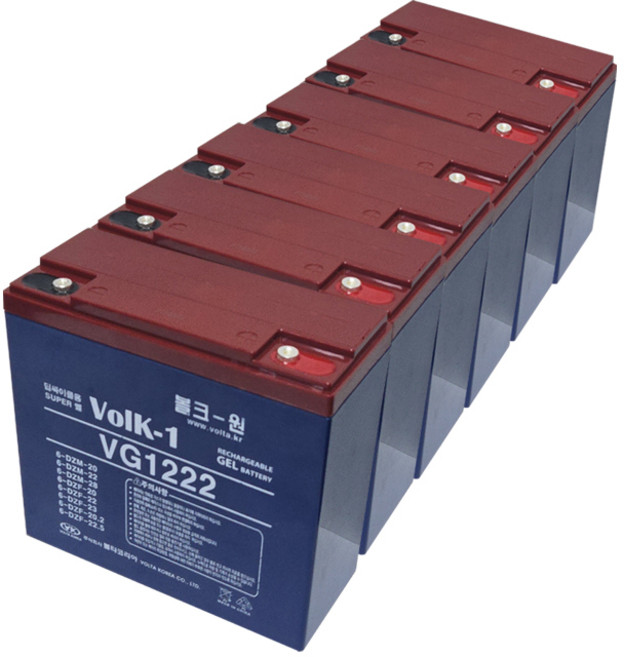 VG1222 12V 22Ah 배터리 72V 22Ah(22AhX6) 72V 20Ah 6-DZM-22 6-DZF-22 6-DZF-22.5 6-DZF-23 호환 밧데리, 6개